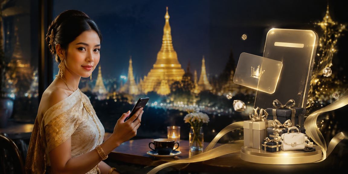 iWet ကစားသမားများ ရွှေတိဂုံဘုရားအနီး iWet VIP Bonus ရယူနေပုံ